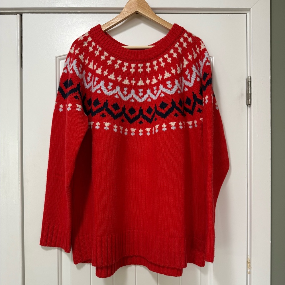 J.Crew Ivan Wool Fair Isle Sweater 2X